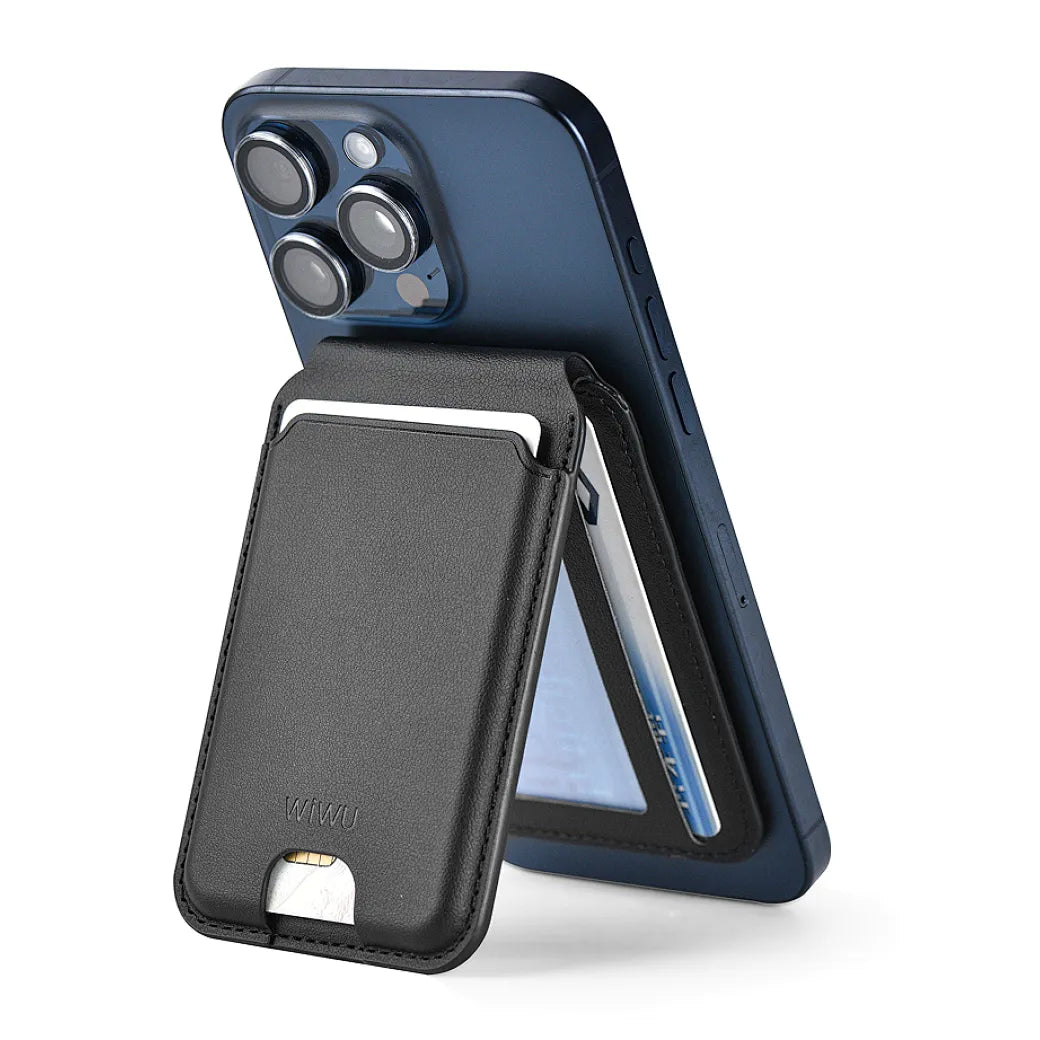 Porte-cartes MagSafe en Cuir – WiWU Mag Wallet Pro