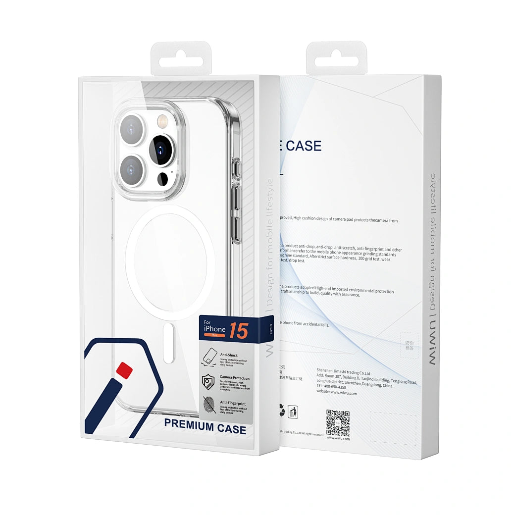 Cache WIWU Transaprent avec MagSafe pour iPhone Série 16