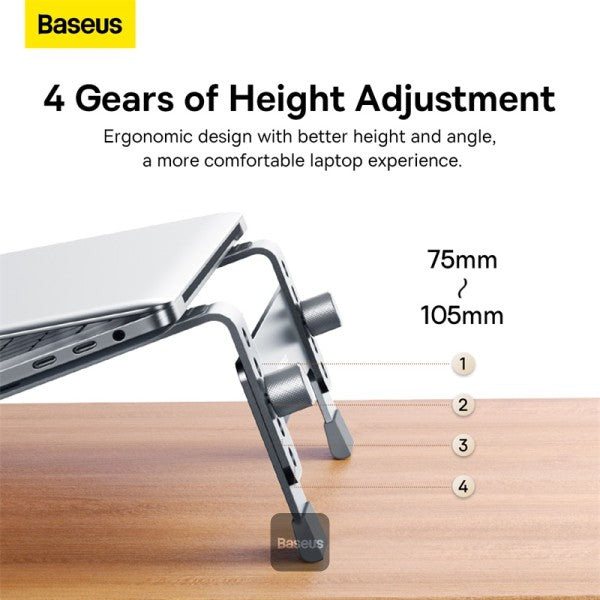 Support Ordinateur Portable Baseus Ultra Stable - Réglable 4 Niveaux