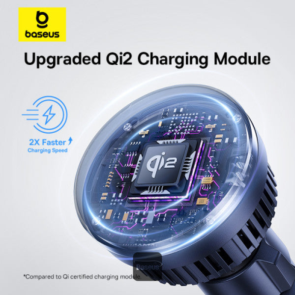 Baseus MagPro Support Voiture Magnétique avec Chargeur Sans Fil 15W