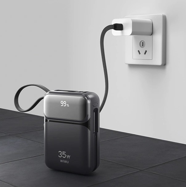 WiWu Galaxy Powerbank 35W - 20000mAh avec Câbles Intégrés