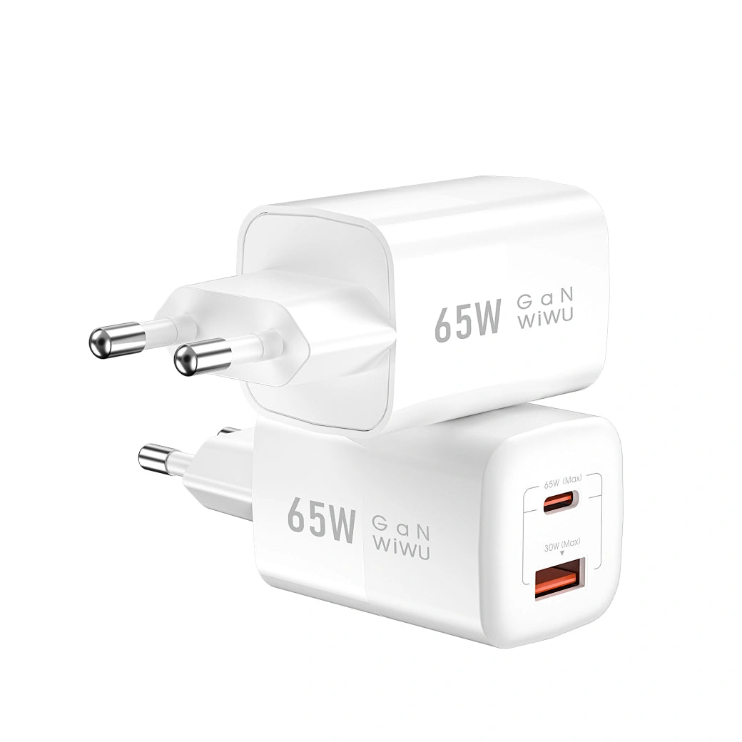 Chargeur WiWU compact, PD + QC, sortie combinée 65 W