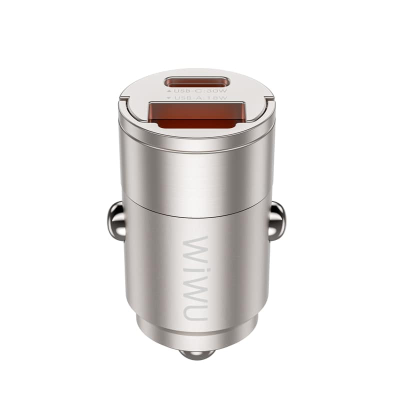 chargeur voiture WiWU 30W USB-C USB-A rapide Tunisie