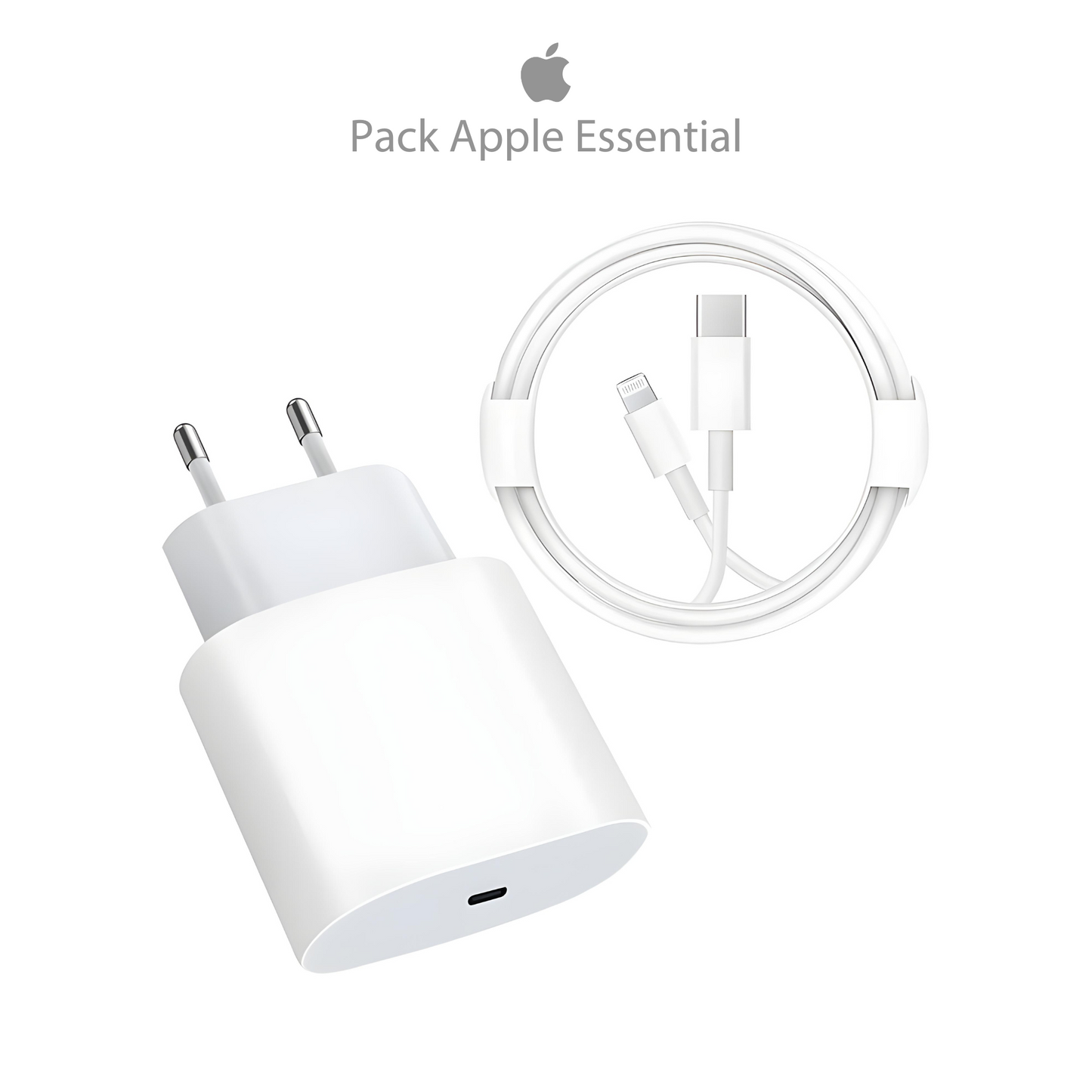 pack Apple chargeur 20W et câble USB-C Lightning Tunisie