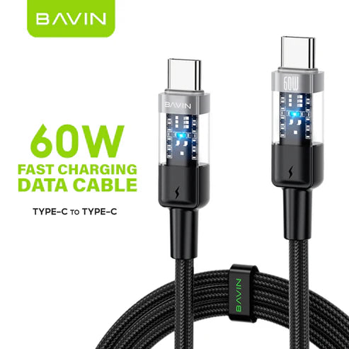câble USB-C Bavin 60W charge rapide Tunisie