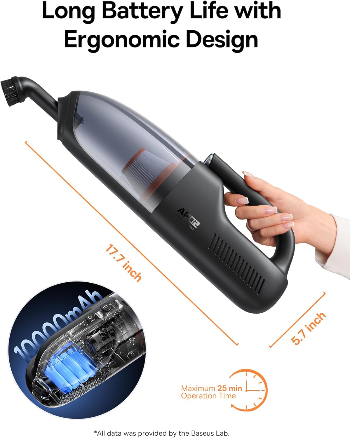 Aspirateur Portable Baseus AP02 - Nettoyage Puissant pour Maison & Voiture
