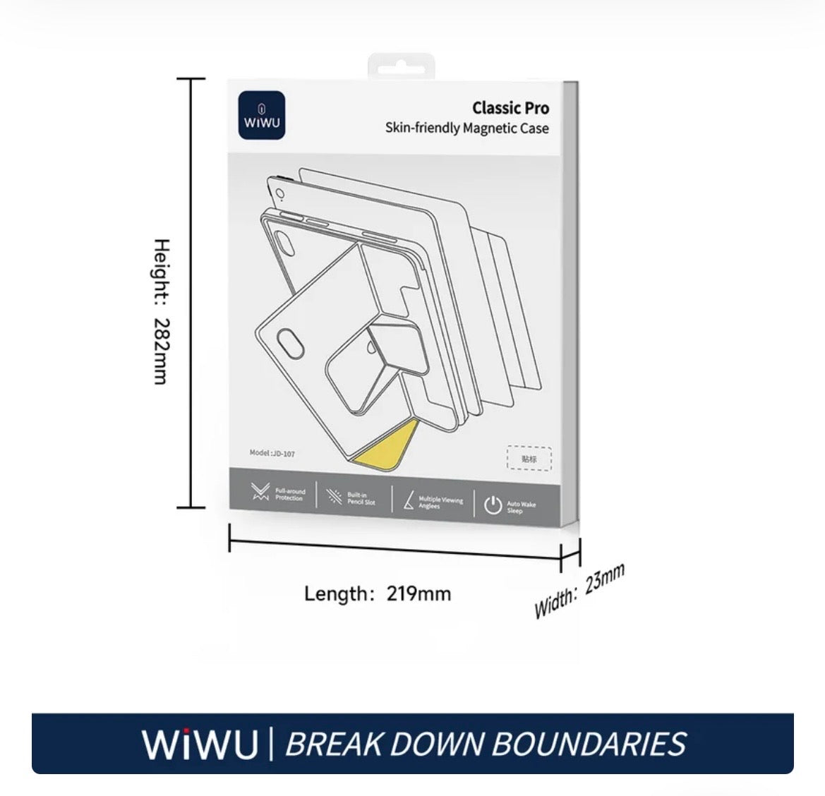 WiWU JD-107 Magnetic iPad Case Slim Protective Cover with Multi-Angle Foldable Stand