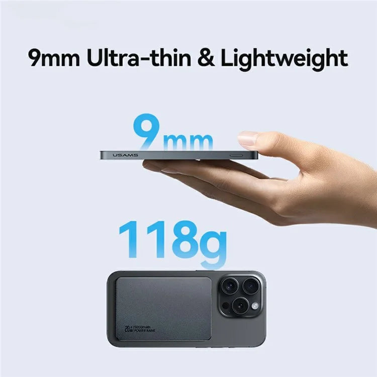 Power Bank Magnétique USAMS CD231 - 5000mAh – 20W Fast Charging
