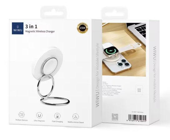 Chargeur Sans Fil MagSafe 3 en 1 WiWU 15W