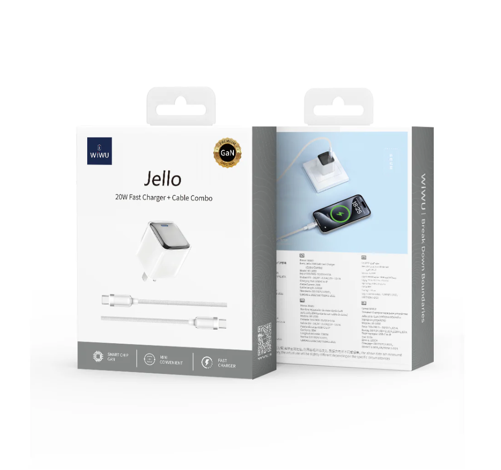 Chargeur WiWU Jello 20W – GaN & USB-C