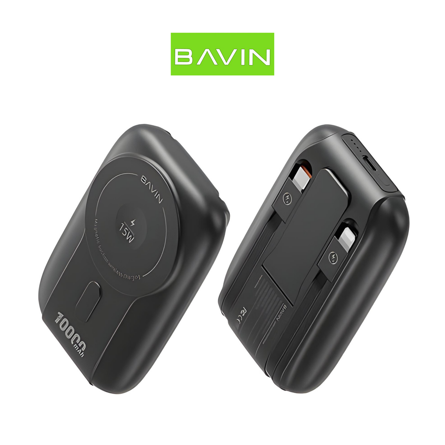 power bank Bavin 10000mAh MagSafe avec câbles Tunisie