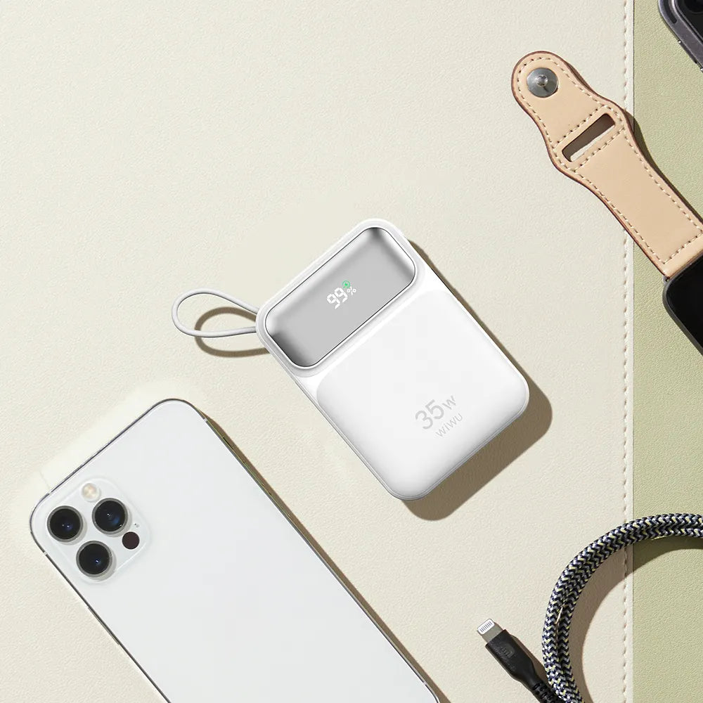 WiWu Galaxy Powerbank 35W - 20000mAh avec Câbles Intégrés