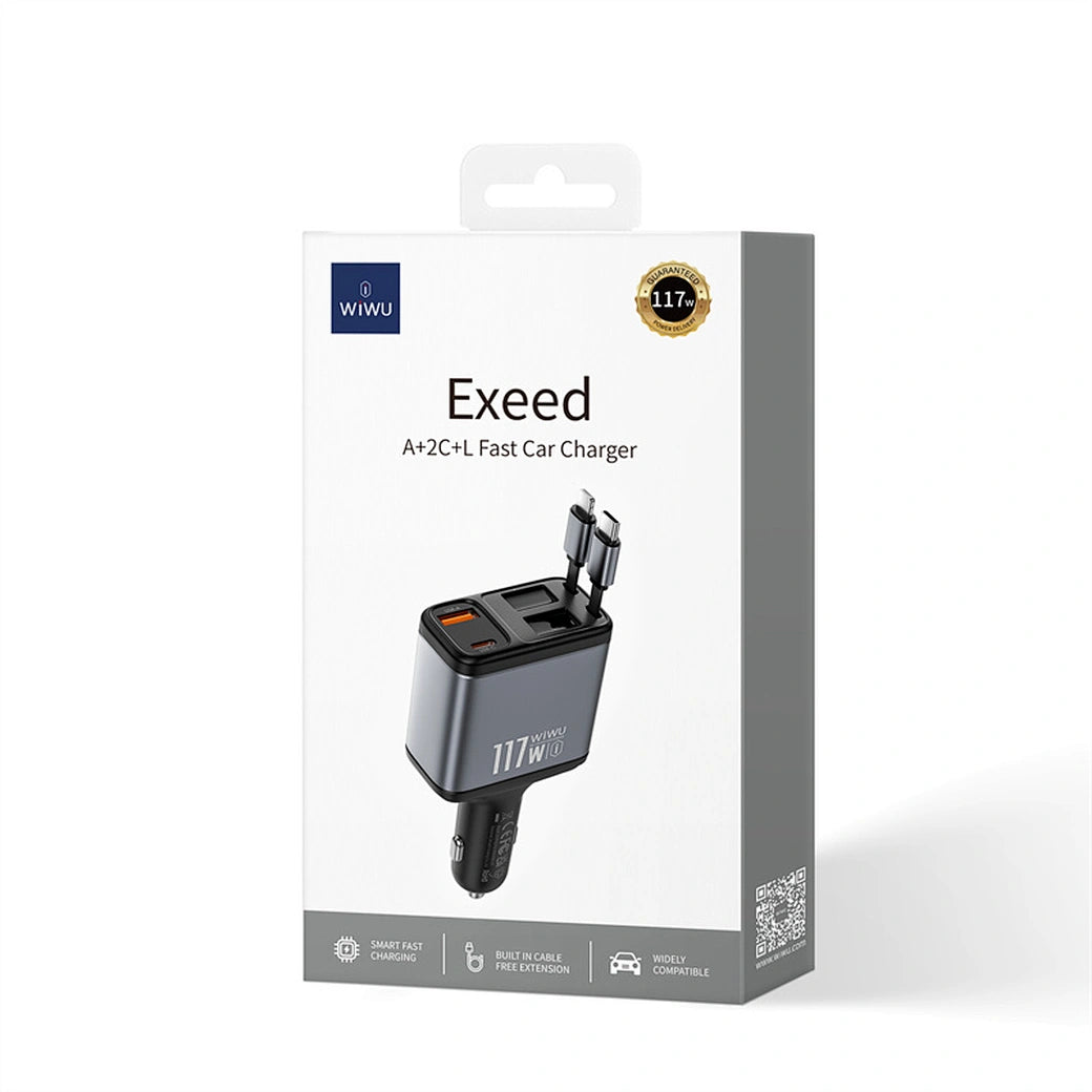 WiWU Exeed 117W QC+PD Fast Car Charger Wi-QC027