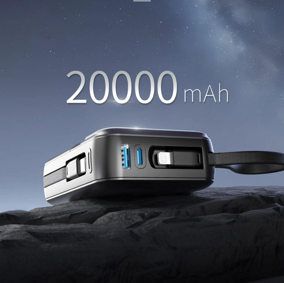 WiWu Galaxy Powerbank 35W - 20000mAh avec Câbles Intégrés