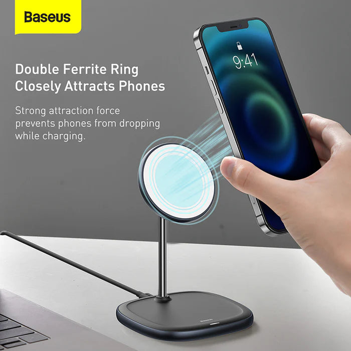 Baseus Magnetic Desktop Charger Magsafe 15W Charge Sans Fil