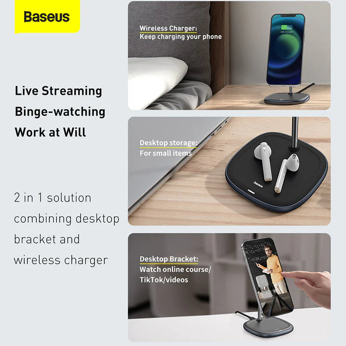 Baseus Magnetic Desktop Charger Magsafe 15W Charge Sans Fil