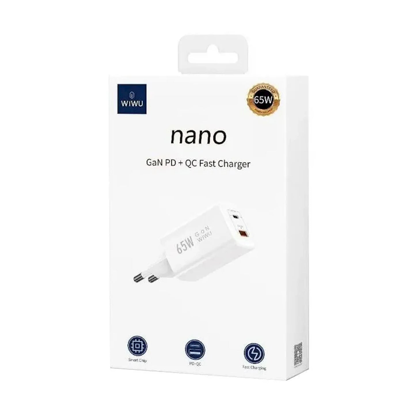 Adaptateur secteur WiWU Nano Series 65W prise EU