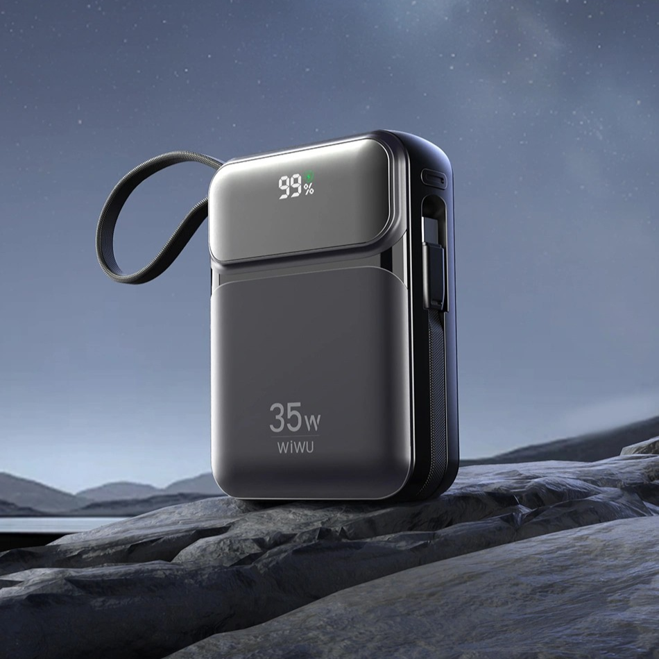 WiWu Galaxy Powerbank 35W - 20000mAh avec Câbles Intégrés