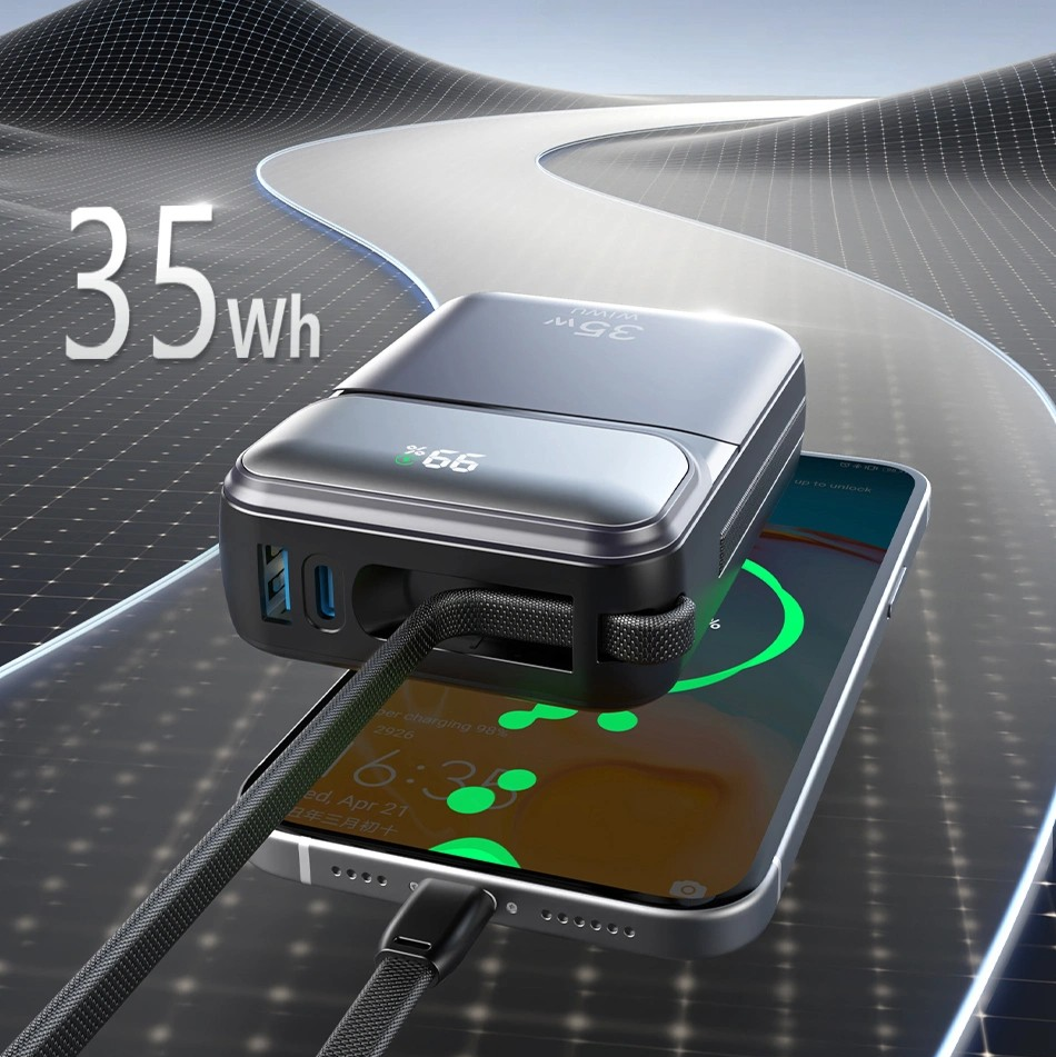 WiWu Galaxy Powerbank 35W - 20000mAh avec Câbles Intégrés