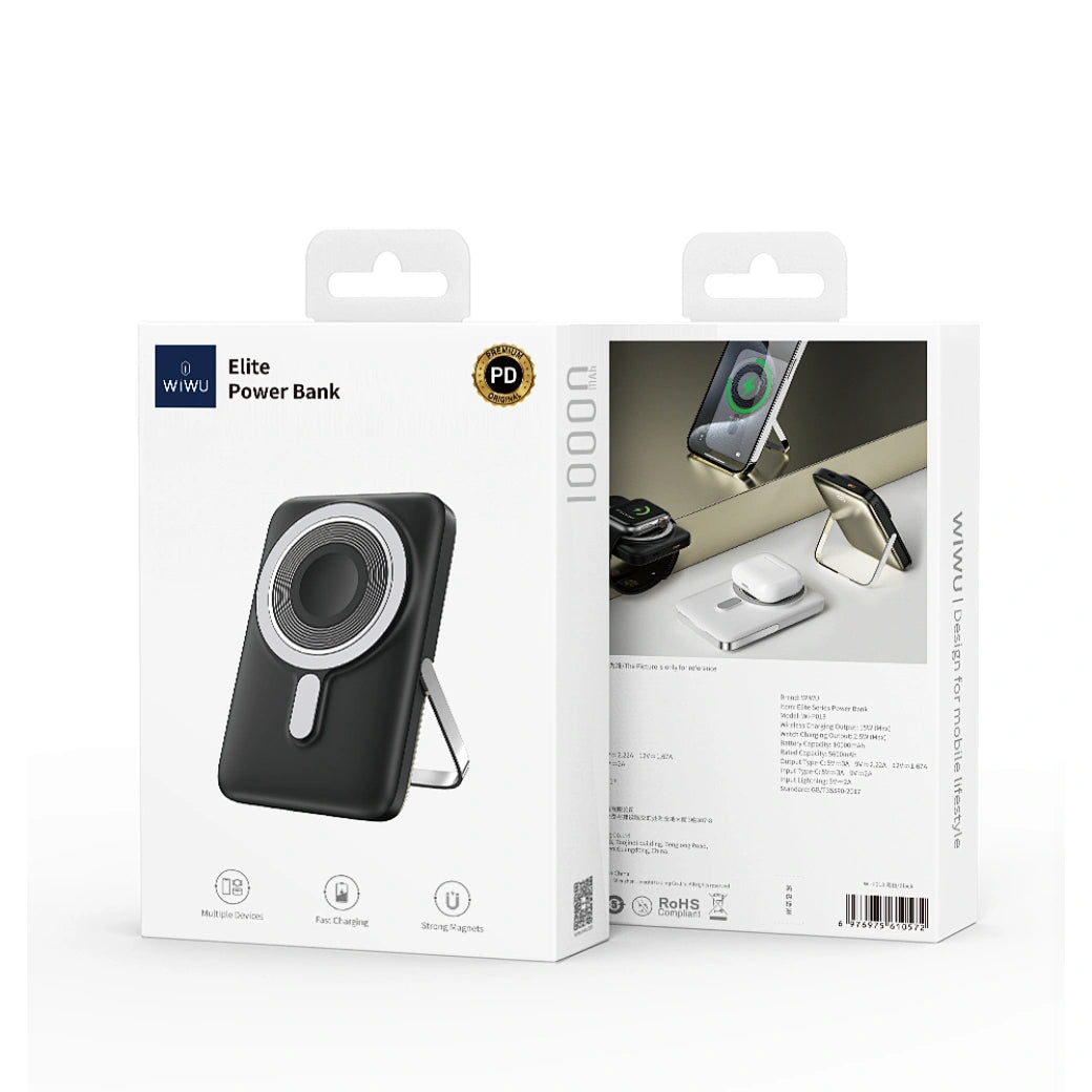 Power Bank WiWU Elite 10 000mAh Magnétique avec Support