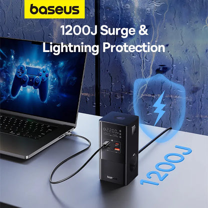 station de charge Baseus USB-C USB-A prise secteur Mamba Store