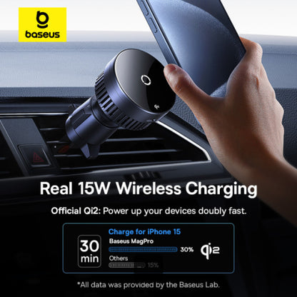 Baseus MagPro Support Voiture Magnétique avec Chargeur Sans Fil 15W