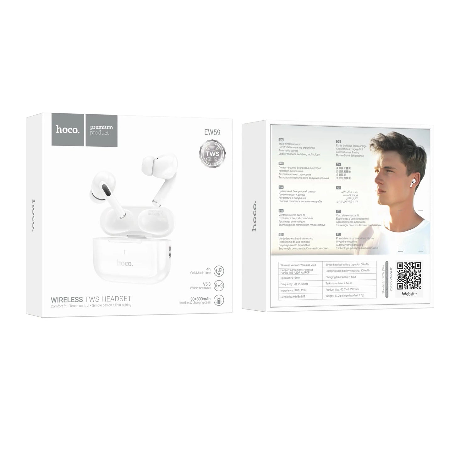 Hoco EW59 - Écouteurs Bluetooth Sans Fil