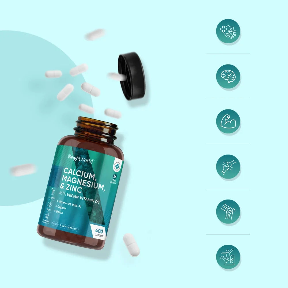 Calcium, Magnésium, Zinc + Vitamine D3