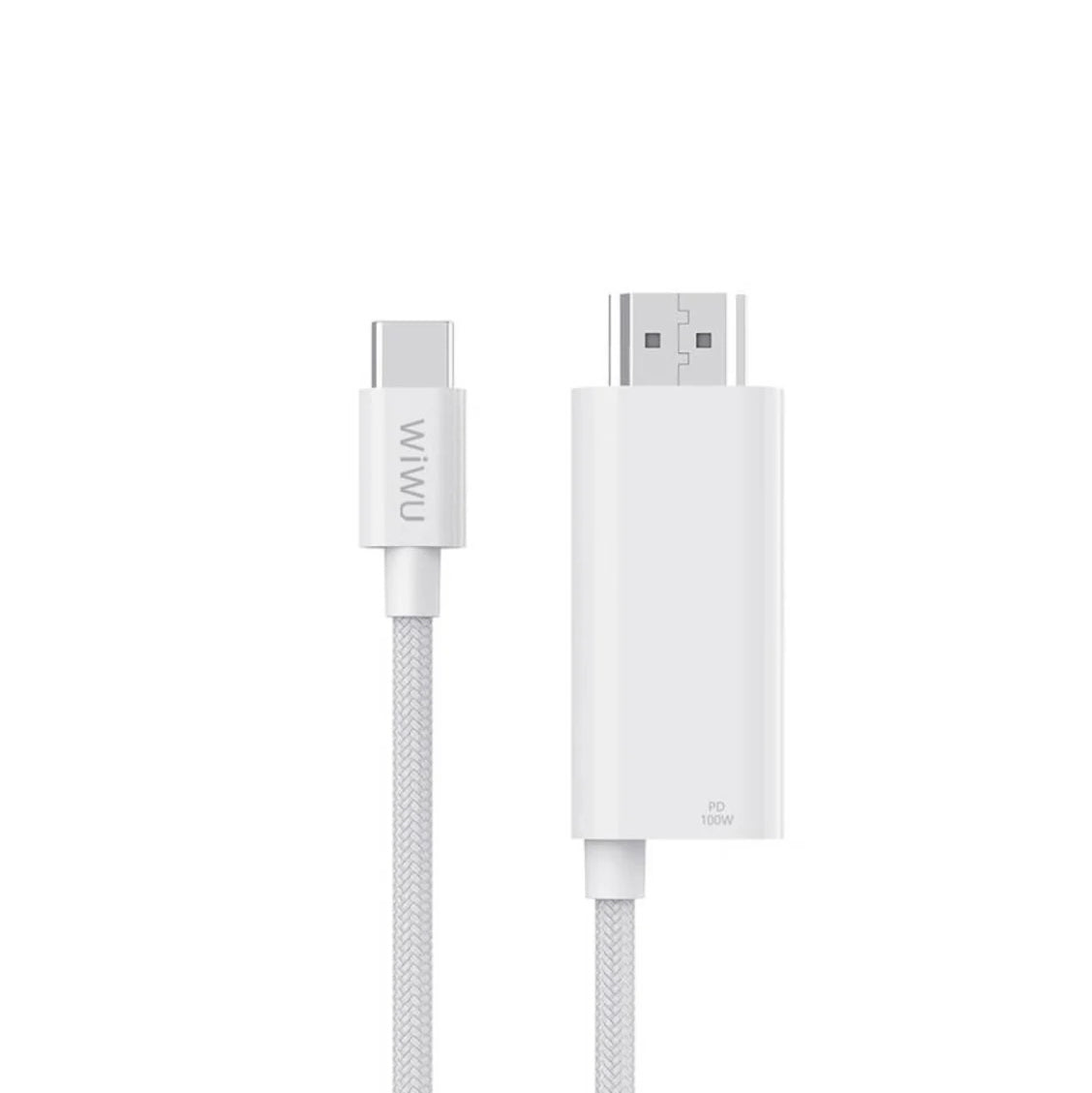 Câble WiWU Type-C vers HDMI 1.8m avec recharge rapide PD – projection écran HD