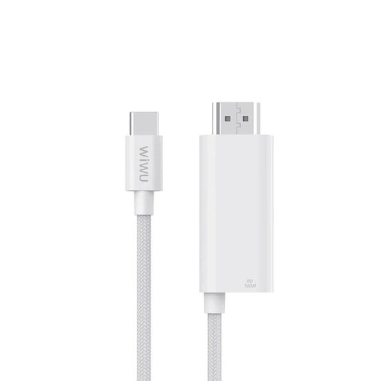Câble WiWU Type-C vers HDMI 1.8m avec recharge rapide PD – projection écran HD