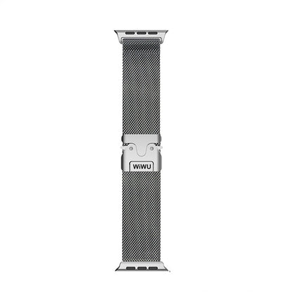 Bracelet WiWU acier inox 42–49 mm pour Apple Watch