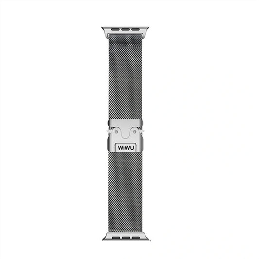 Bracelet WiWU acier inox 42–49 mm pour Apple Watch