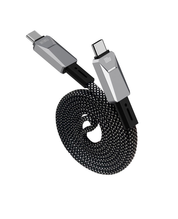 WiWU 100W Cyberlink Series Magnetic Nylon Braided Cable Wi-C078 C-C 1M