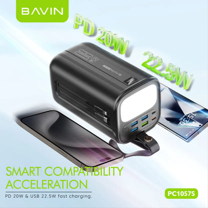 bavin pc1057s powerbank 22.5w compatible micro usb type-c