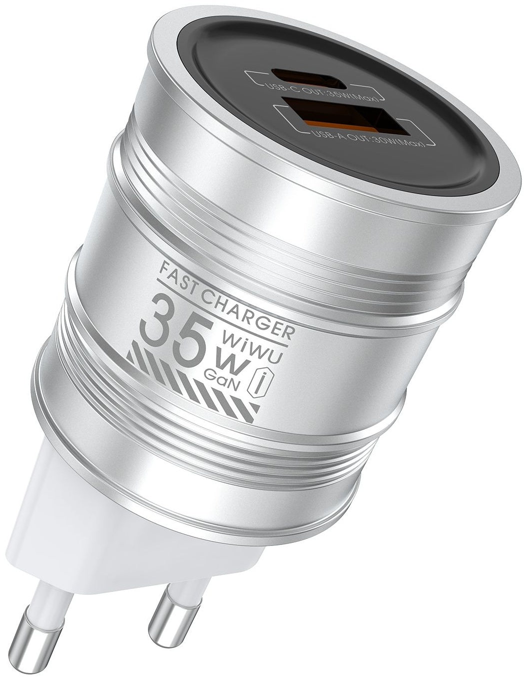 Chargeur WiWU 35W 2-en-1 – GaN, QC & PD