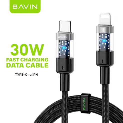câble iPhone Bavin USB-C vers Lightning 30W Tunisie