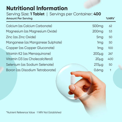 Calcium, Magnésium, Zinc + Vitamine D3