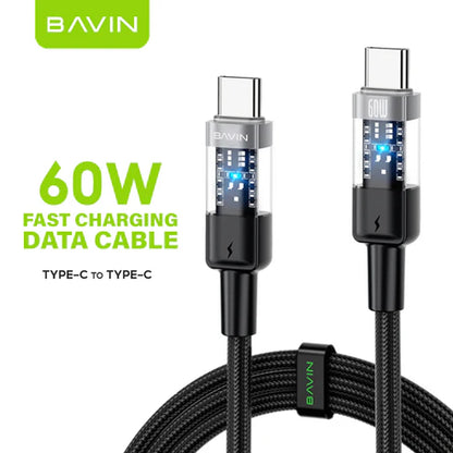 câble USB-C Bavin 60W charge rapide Tunisie