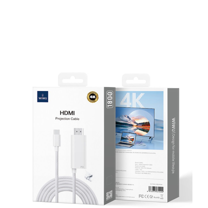 Câble WiWU WI-PS001 Type-C vers HDMI 1.8m