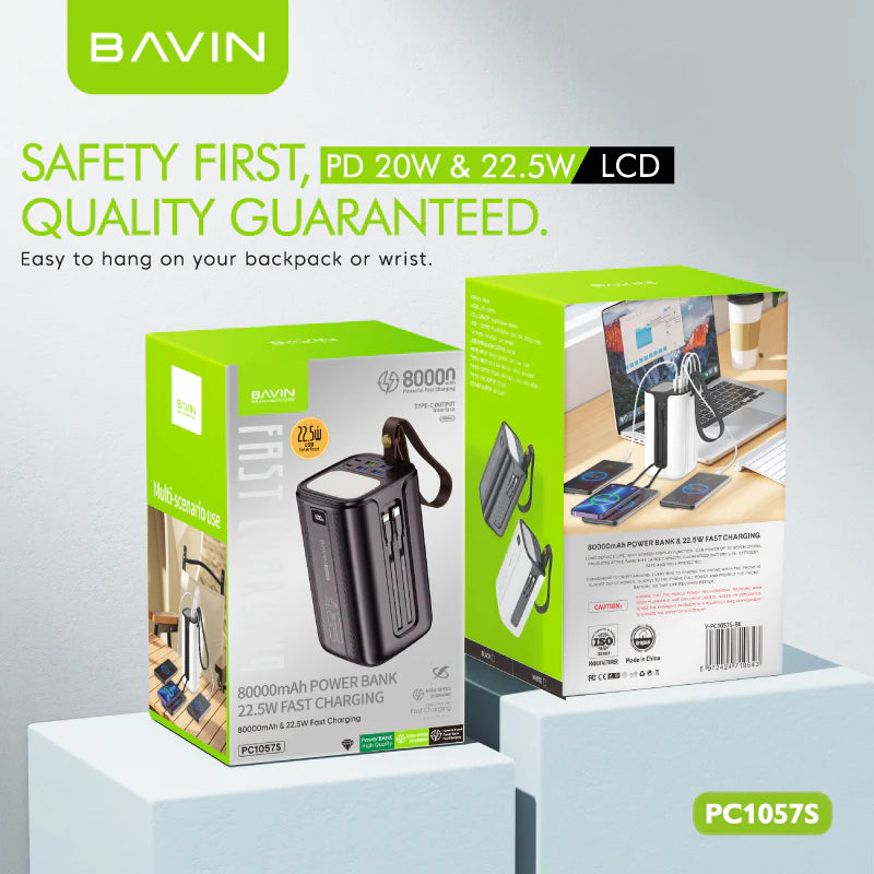 Power Bank Bavin PC1057S – 80000mAh - 22.5W