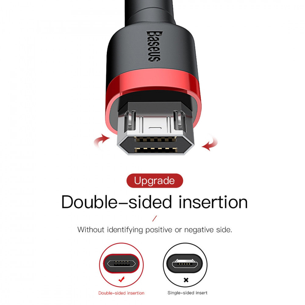Câble Baseus USB vers micro USB - 2.4A, 1m