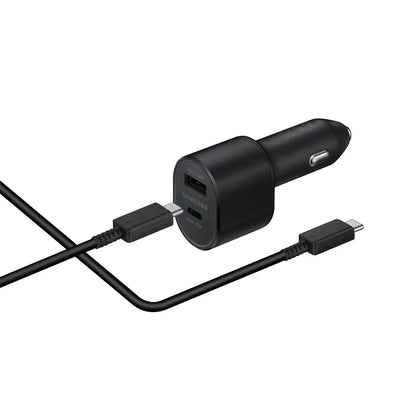 Samsung 45W PD 15W USB + 45W Type-C Dual Super Fast Car Charger with Cable