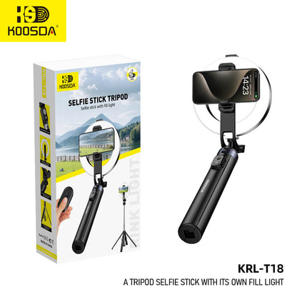 KRL-T18 A Tripod Selfie Stick With Its Own Fill Light