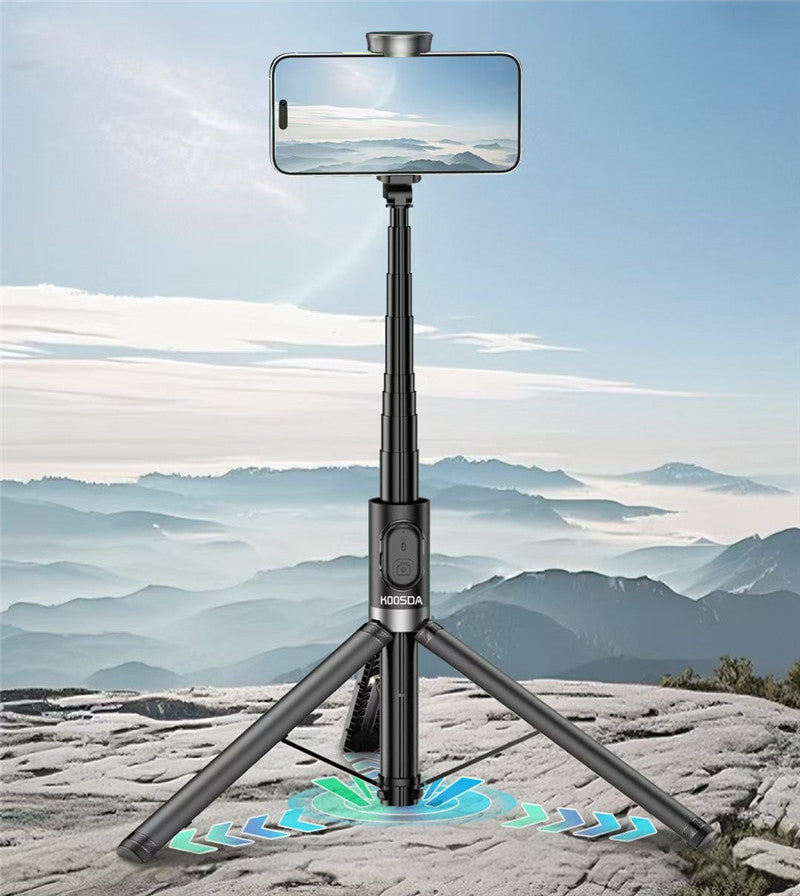 KS-L22 1.7M Auto-Open Anti-Shake All-in-One Tripod & Selfie Stick for Smartphones