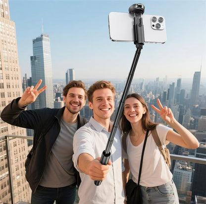 KS-L22 1.7M Auto-Open Anti-Shake All-in-One Tripod & Selfie Stick for Smartphones