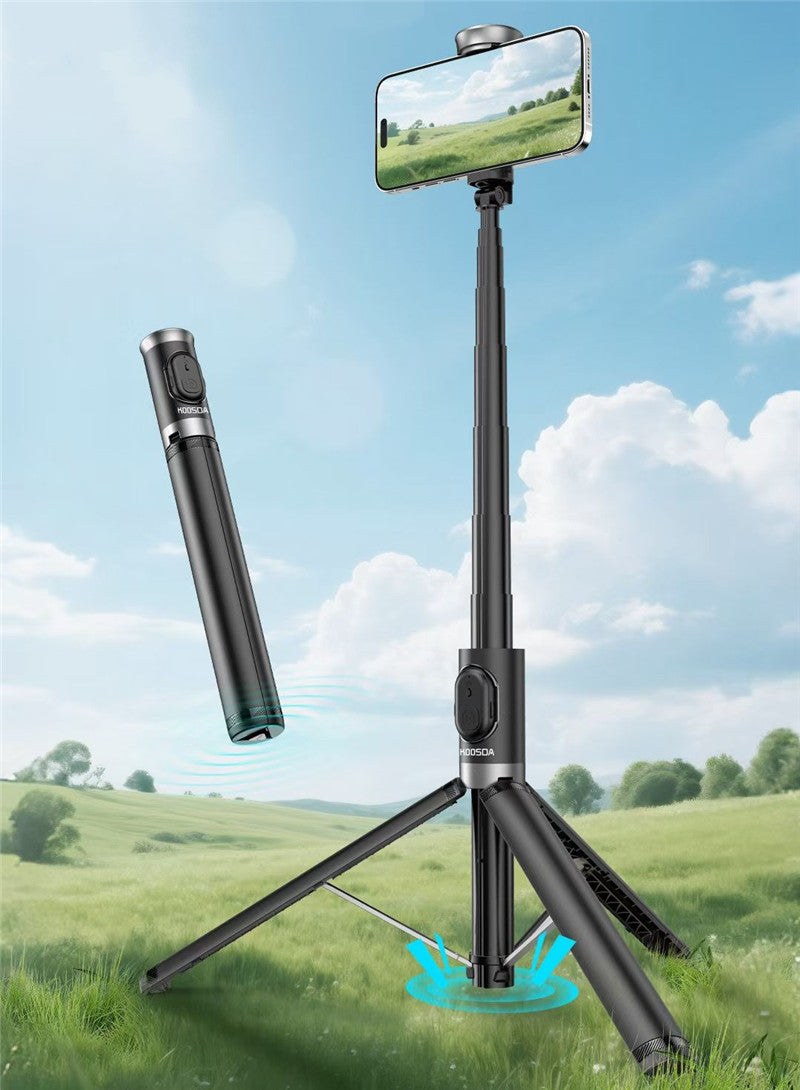 KS-L22 1.7M Auto-Open Anti-Shake All-in-One Tripod & Selfie Stick for Smartphones