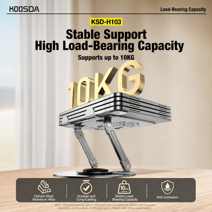 KSD-H103 360° Rotating Foldable Metal Stand for Phones & Tablets – Anti-Slip & Heat Dissipation