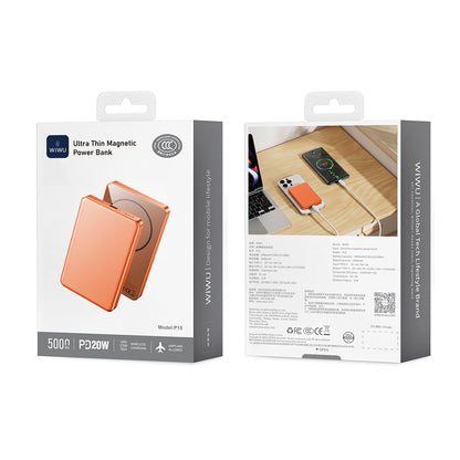 WiWU Ultra Thin Magnetic Power Bank P15 5000mAh P15