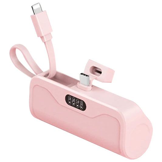 Power Bank portable 5000mAh avec câble Lightning intégré