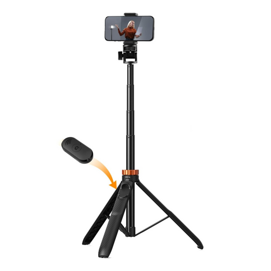 Perche selfie KOOSDA avec rotation 360°, suivi intelligent et support smartphone